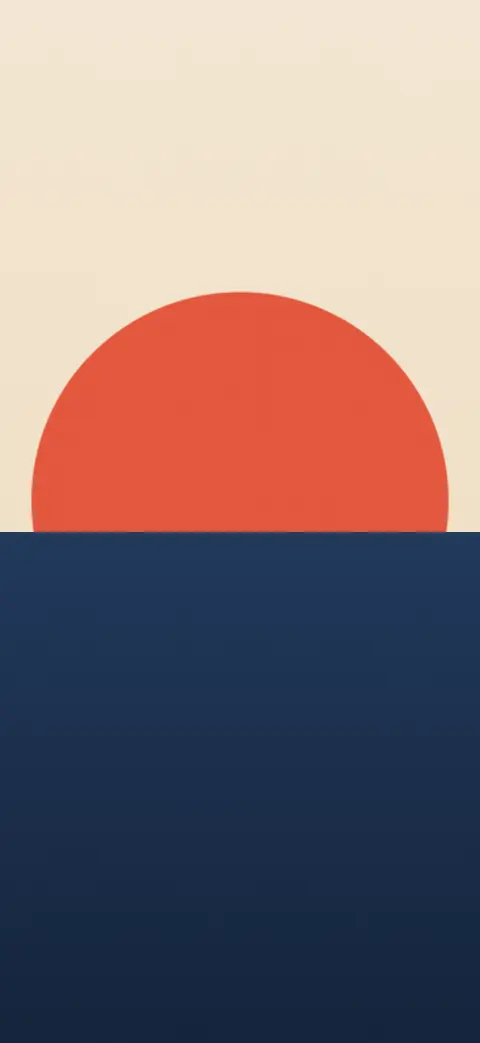 Red sun over the sea iPhone wallpaper