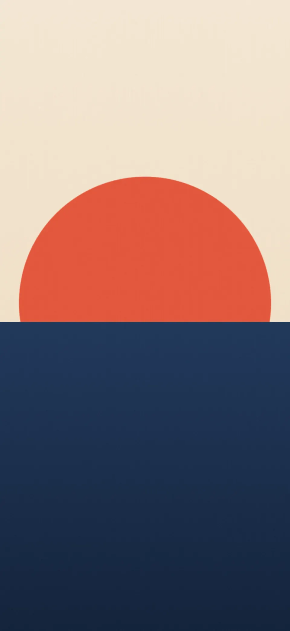 Red sun over the sea iPhone wallpaper