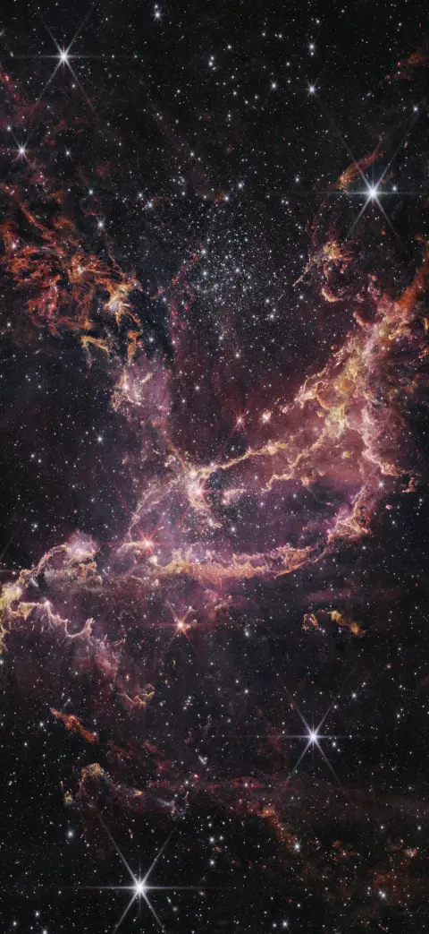 NGC 346, a nursery of stars iPhone wallpaper