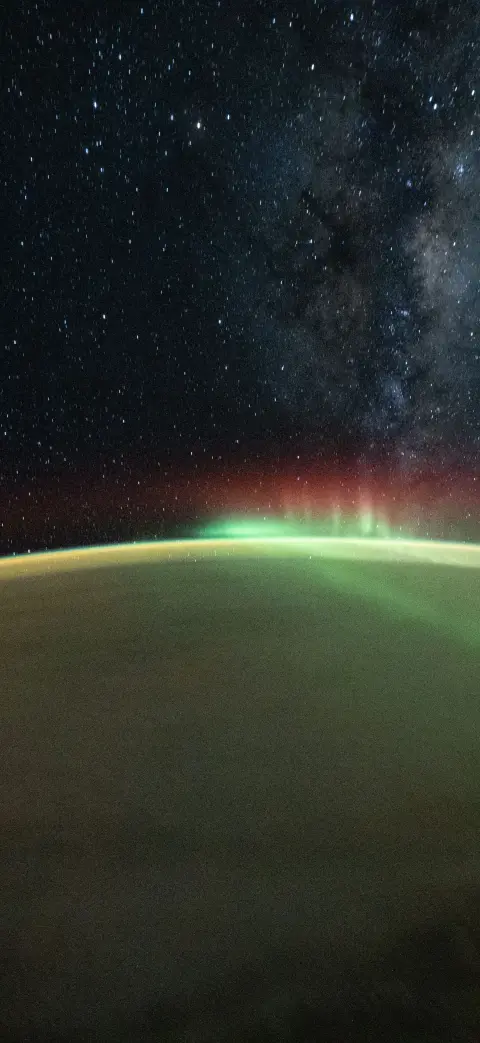 Aurora and the Milky Way iPhone wallpaper
