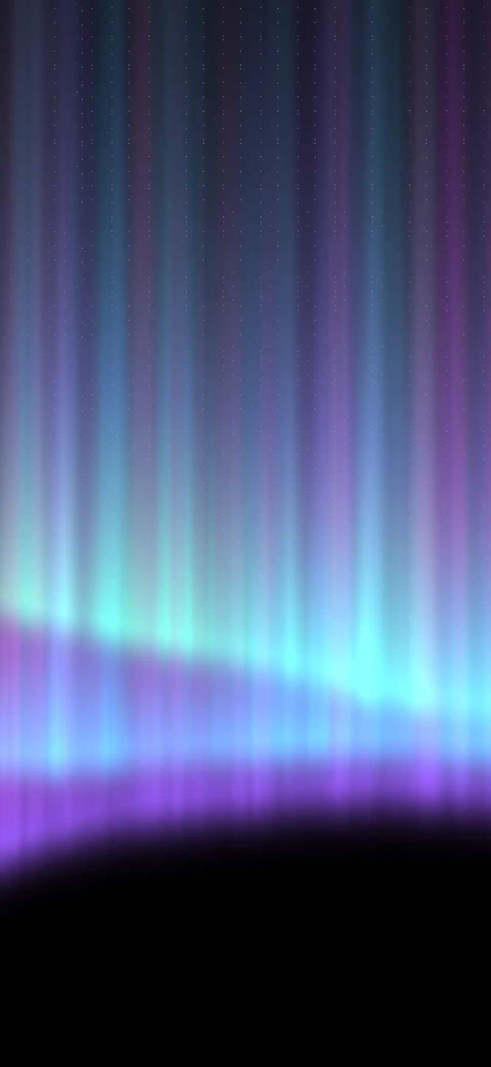 Aurora on black iPhone wallpaper