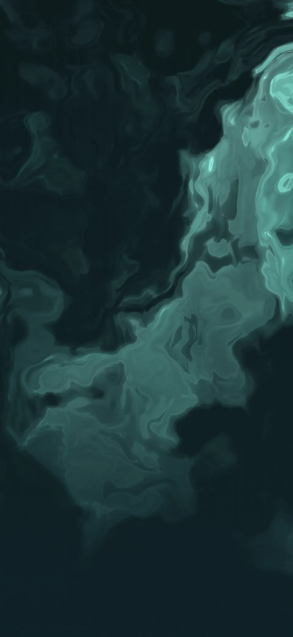 Ink bloom, teal iPhone wallpaper